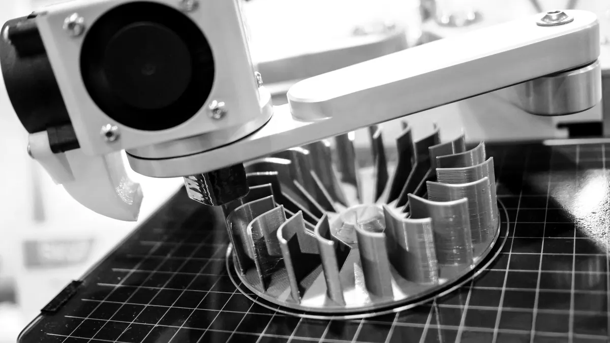 3D printer producing a part