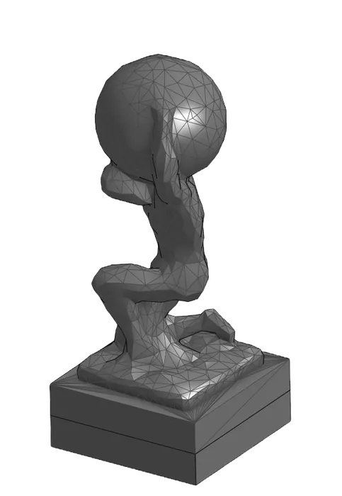 Atlas sculpture 3D design
