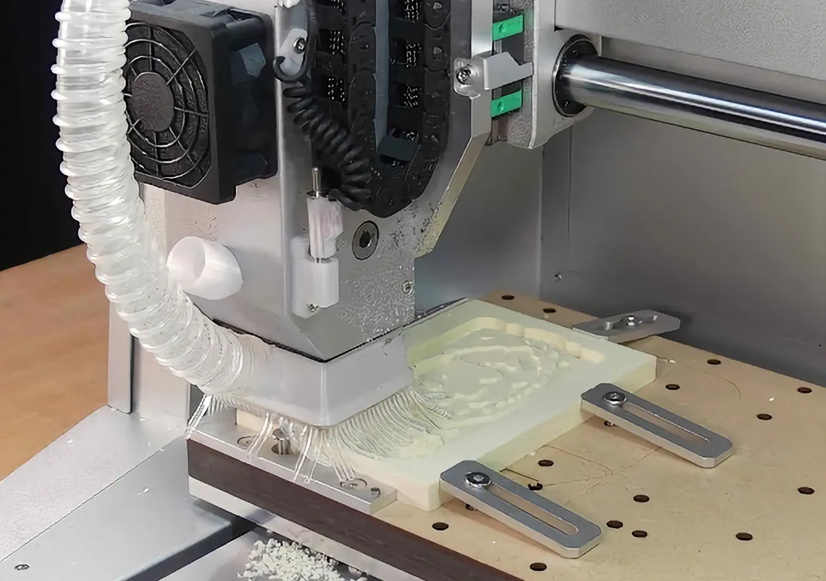 CNC machine milling a part