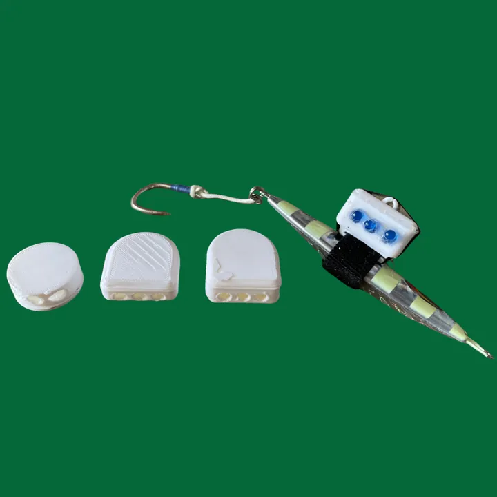 Fishing jig with printed parts